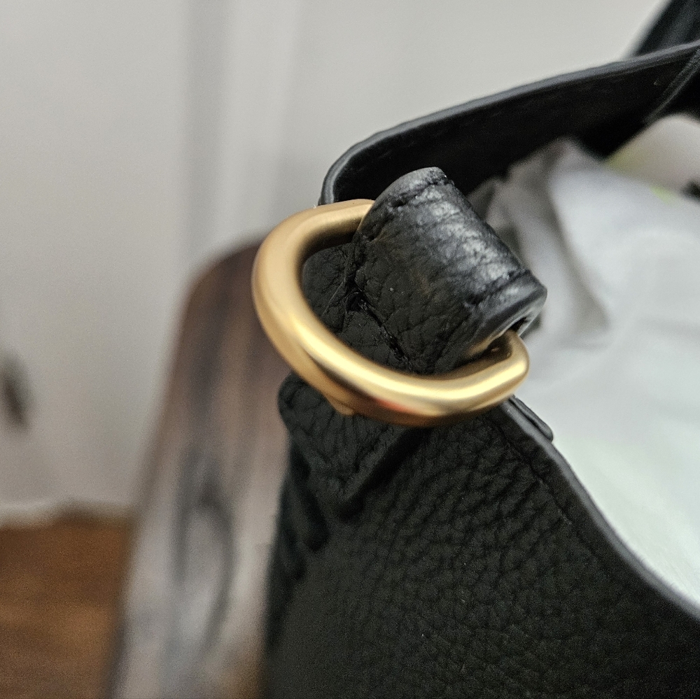 Sam Edelman Sylvia Small Crossbody Bag In Black W/ Whipstitch - Picture 9 of 11